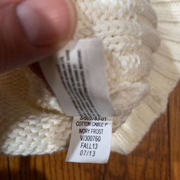 GAP Cotton Cable Pullover - Ivory Frost - Women's - Size M - Picture 3 of 3